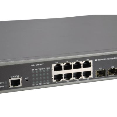 6. LevelOne GB/L3 20-Port 19" 10 Gb/s Managed Switch