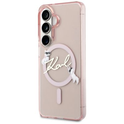 2. Karl Lagerfeld IML KC Script MagSafe Case for Samsung Galaxy S26 - Pink