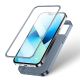 4. Joyroom 360 Full Case front and back cover for iPhone 13 + tempered glass screen protector grey (JR-BP927 tranish)