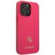 4. Guess Saffiano 4G Small Metal Logo case for iPhone 13 Pro / 13 - pink