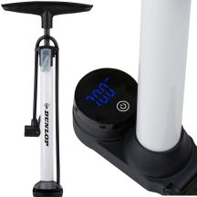 DUNLOP WORKSHOP/BICYCLE PUMP 174Psi (12Bar) WITH ELECTRONIC PRESSURE GAUGE FOLDABLE BASE
