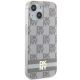 4. DKNY IML Checkered Mono Pattern & Printed Stripes MagSafe case for iPhone 15 / 14 / 13 - beige