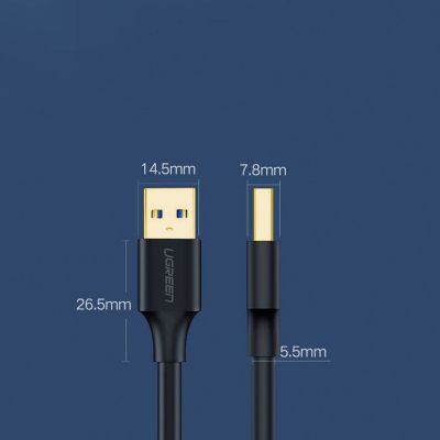 12. Ugreen US128 10371 USB-A 3.0 / USB-A 3.0 5Gb/s cable 2m - black