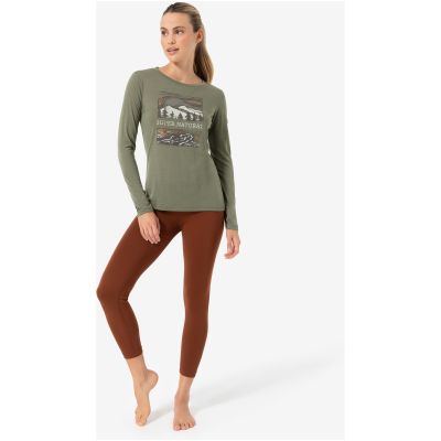 2. Women’s Long-Sleeve Shirt SUPER.NATURAL W Great Bear River LS, green