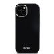 3. DKNY Liquid Silicone Small Metal Logo MagSafe Case for iPhone 15 / 14 / 13 - Black