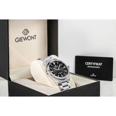7. Giewont Elegance Sapphire Silver Black Men's Watch GW5160-B2