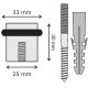 5. 25/30 mm Stainless Steel Door Stopper KOWALSKI