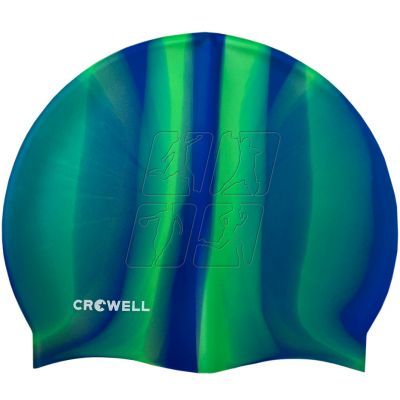 3. Crowell Multi Flame silicone swimming cap col. 12