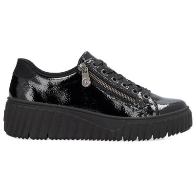 22. Rieker W N2501-00 black wedge shoes