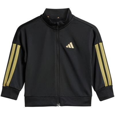 9. adidas Essentials Climacool Kids Tracksuit Black and Gold JC8857