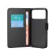 7. Puro Wallet Stand Case for iPhone 17 Pro Max Made of Eco-Leather, with a Flap, Wallet, and Stand Function - Black