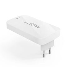 Hama GaN Charger 65W 2x USB-C 1x USB-A Foldable - White