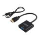 SAVIO CL-23/B Adapter (HDMI M - D-Sub (VGA) F; 0.20m; black)