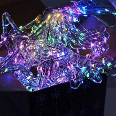 12. CHRISTMAS TREE LIGHTS LIGHT CURTAIN 120x120 CM 235LED MULTICOLOR STARS