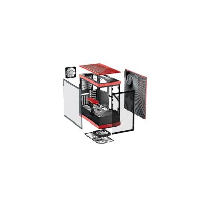 8. HYTE Y40 Midi Tower Black, Red