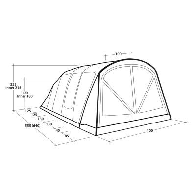 2. Outwell Florida 6 Air 6-Person Tunnel Tent Green