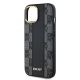 6. DKNY Leather Checkered Mono Pattern MagSafe Case for iPhone 15 Plus / 14 Plus - Black