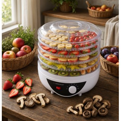 20. Esperanza Chanterelle EKD002 mushroom, vegetable and fruit dehydrator (250W; white)
