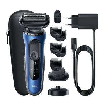 7. Braun Series 6 61-B4500cs - Foil Shaver - Blue - Buttons - LED - Charging - Power - AC/Battery