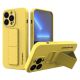 Wozinsky Kickstand Case iPhone 13 Pro Yellow Silicone Case with Stand