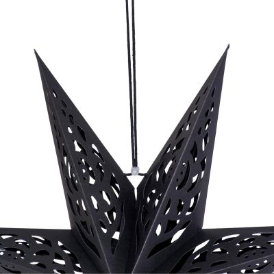 4. PAPER DECORATION STAR 50CM 7 ARMS BLACK