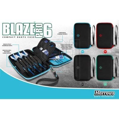 5. Harrows Blaze Pro 6 Case Darts Case