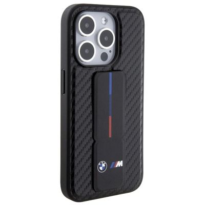5. BMW Grip Stand Smooth & Carbon case for iPhone 15 Pro - black