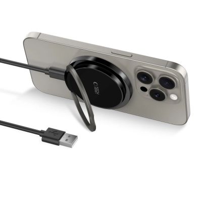 2. Tech-Protect QI15W-A33 Inductive Charger with MagSafe and Stand with USB-A / USB-C Cable - Black