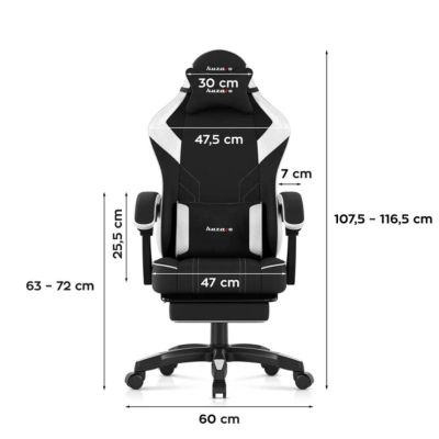 5. Huzaro Force 3.7 White Carbon Gaming Chair
