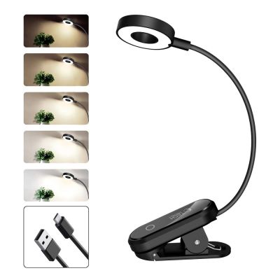 5. Tech-Protect LL100 Wireless Lamp with Clip + USB-A / USB-C Cable 30 cm - Black