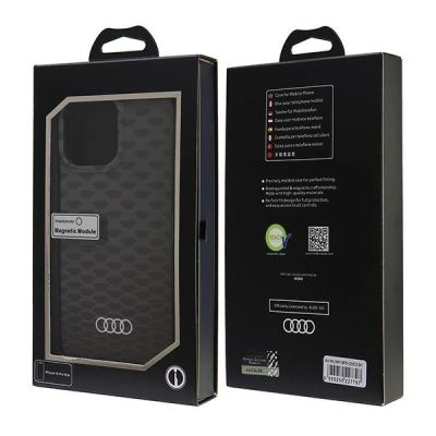 7. Audi IML Stitching Pattern MagSafe iPhone 16 Pro Max 6.9" black/black hardcase AU-IMLMIP16PM-Q5/D3-BK