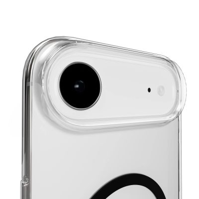 6. Puro Lite Mag TPU+PC Case Compatible with MagSafe for iPhone 17 Air - Transparent with Black Ring
