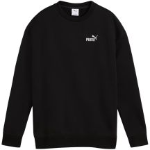 Puma Women's ESS Small No. 11 Logo Relaxed Crew Sweatshirt Black 684975 01