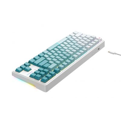 4. Havit KB901L Gaming Keyboard (White and Green)