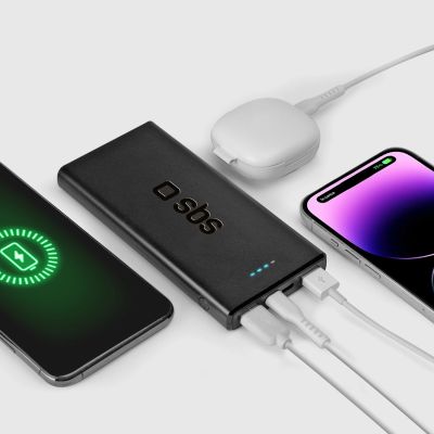 8. Powerbank SBS TTBB10000FASTPD20K 10000 mAh 20W with Power Delivery - black