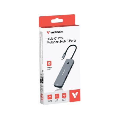 7. Verbatim CMH-08 USB Type-C 5000 Mbit/s Silver