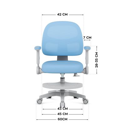 9. Junior 5.0 Blue Swivel Chair
