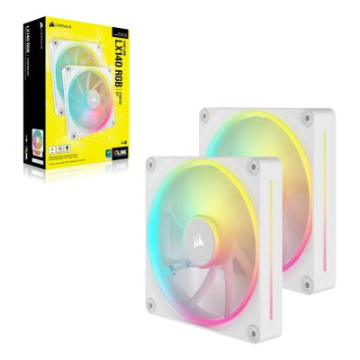 2. Corsair CO-9051032-WW computer cooling system Computer case Fan 14 cm White 2 pcs.