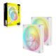 2. Corsair CO-9051032-WW computer cooling system Computer case Fan 14 cm White 2 pcs.