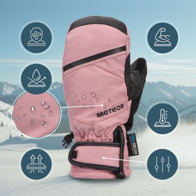 9. Meteor Hazy Winter Gloves XS Pink/Black