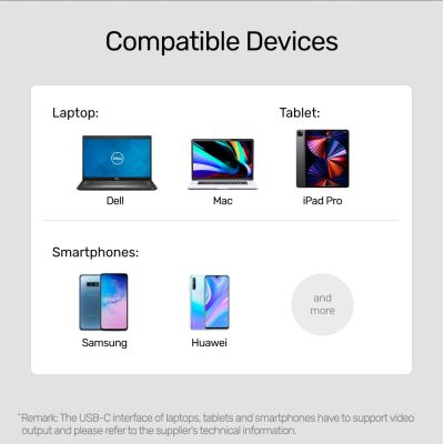 8. UNITEK V1416B Cable Adapter 0.15m USB Type-C HDMI Gray