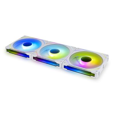 3. Lian Li UNI FAN SL-INF 120 ARGB Reverse Blade Fan, 3-Pack with Controller - 120mm, White
