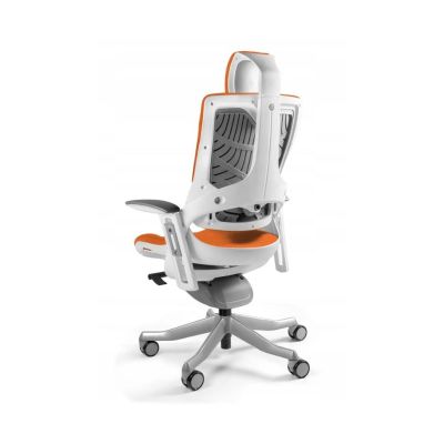2. Wau 2 BL405 office chair, mandarin/white fabric