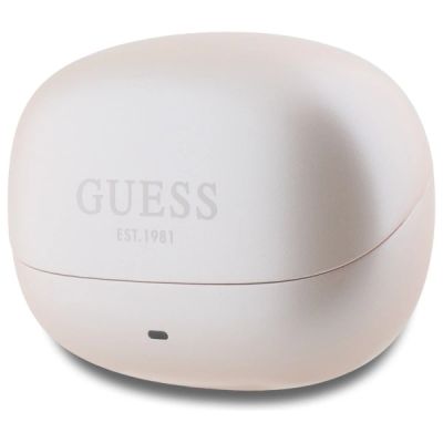 3. Guess Bluetooth Headphones GUTWST88MCTGP TWS + Docking Station Pink Capsule Printed Logo