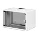 10. 19" 7U wall-mounted network cabinet, SOHO PRO 370 x 540 x 400 mm, glass door, gray, unassembled, 60 kg