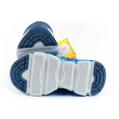 9. Leomil children's sports shoes Spiderman sneakers lightweight with velcro LED blue