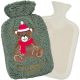 2. XMAS RUBBER HOT WATER BOTTLE 2L GREEN