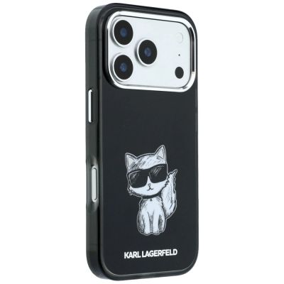 4. Karl Lagerfeld IML Choupette Body Sketch Print MagSafe Case for iPhone 17 Pro Max / 18 Pro Max - Black