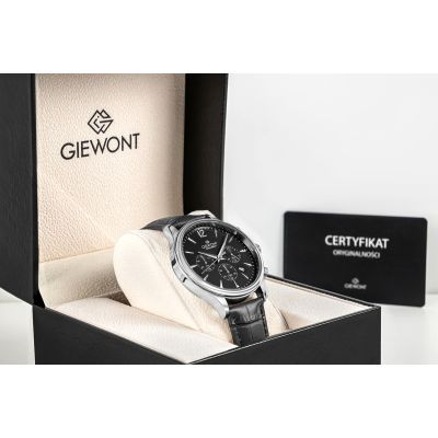 7. Men's Watch Giewont Chronograph Sapphire Black Silver GW6310-A2