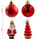 4. SAFE PLASTIC BALL FORM SANTA CLAUS CHRISTMAS TREE 10 PCS MICA
